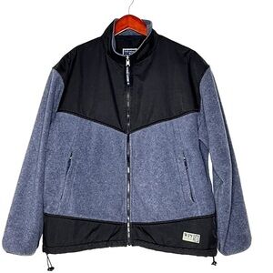 COLORADO CLOTHING Fleece Nylon Zip Up Jacket Black Blue Women's Size XL